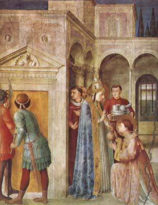 Fra Angelico St Lawrence Receiving the Church Treasures (mk08) china oil painting image